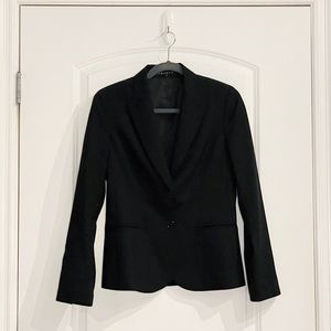 Theory "Nichelle" black wool-blend blazer